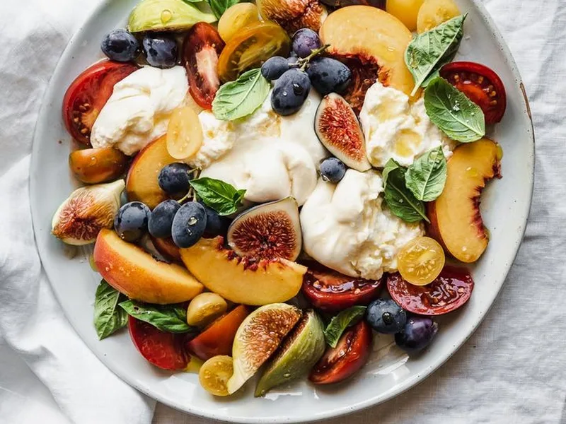 Late Summer Harvest Salad with Burrata