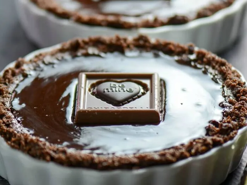 Chocolate Glazed Chocolate Tarts with Graham Cracker Crust