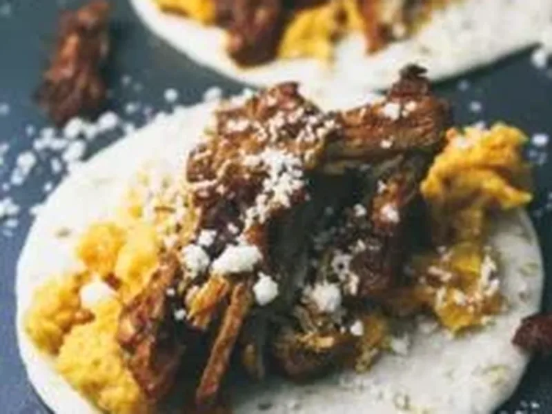 Butternut Squash and Pork Carnitas Tacos with Chipotle Spices