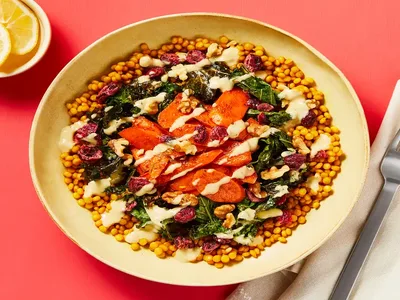 Vegan Maple Carrot Power Bowls with Turmeric Couscous