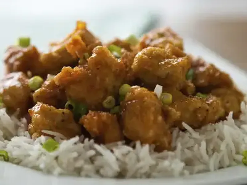 Crispy Honey-Agave Fried Chicken with Rice