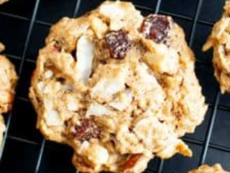 Healthy Breakfast Oatmeal Coconut Cookies with Almond Butter