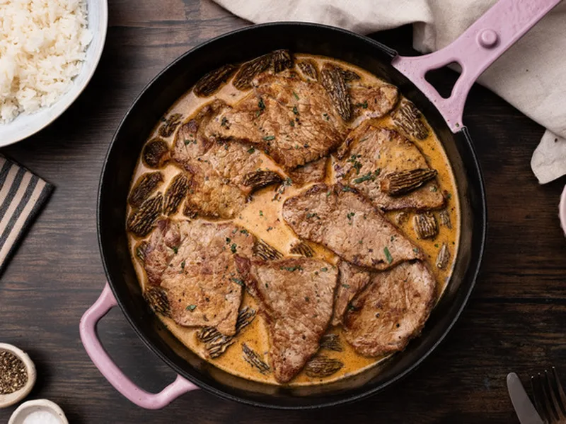 Pan-Seared Veal Marsala with Morels and Tarragon
