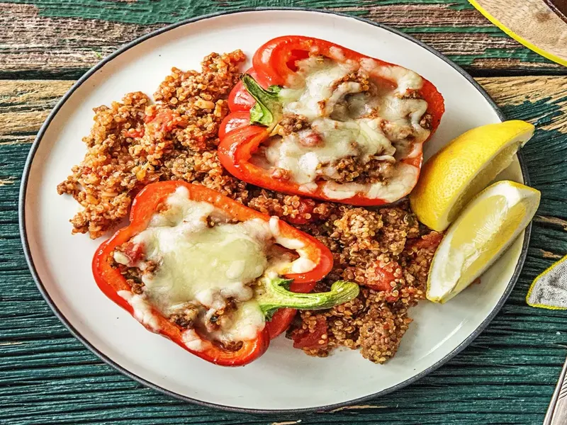 Southwestern Stuffed Bell Peppers with Ground Beef and Quinoa