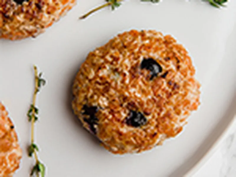 Blueberry Sweet Potato Turkey Breakfast Sausage Patties