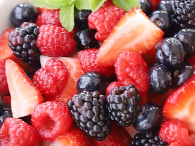 Fresh Mixed Berry Salad with Citrus Glaze