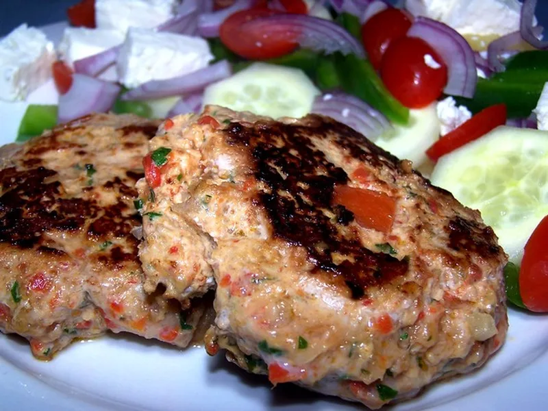 Italian Turkey Burgers with Roasted Peppers