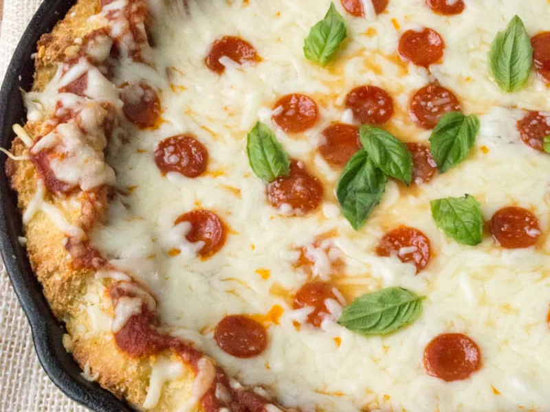 Low Carb Cauliflower Deep Dish Pizza Crust (Nut Free)