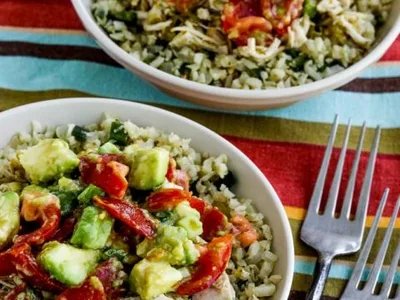 Instant Pot Green Chile Chicken Burrito Bowl