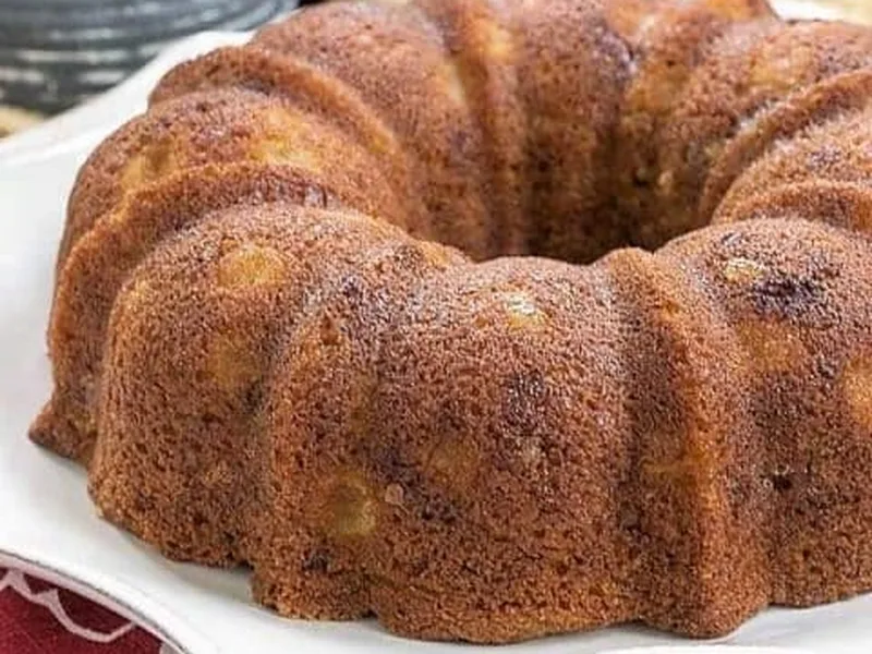 Apple Ginger Bundt Coffee Cake with Walnut Streusel