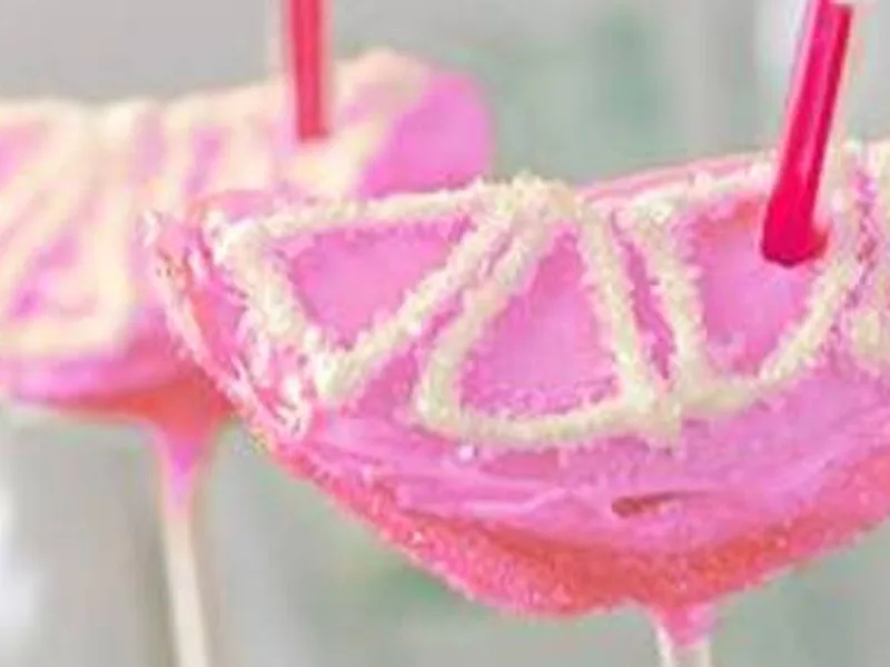 Lemon-Zested Strawberry Cake Pops with Candy Coating