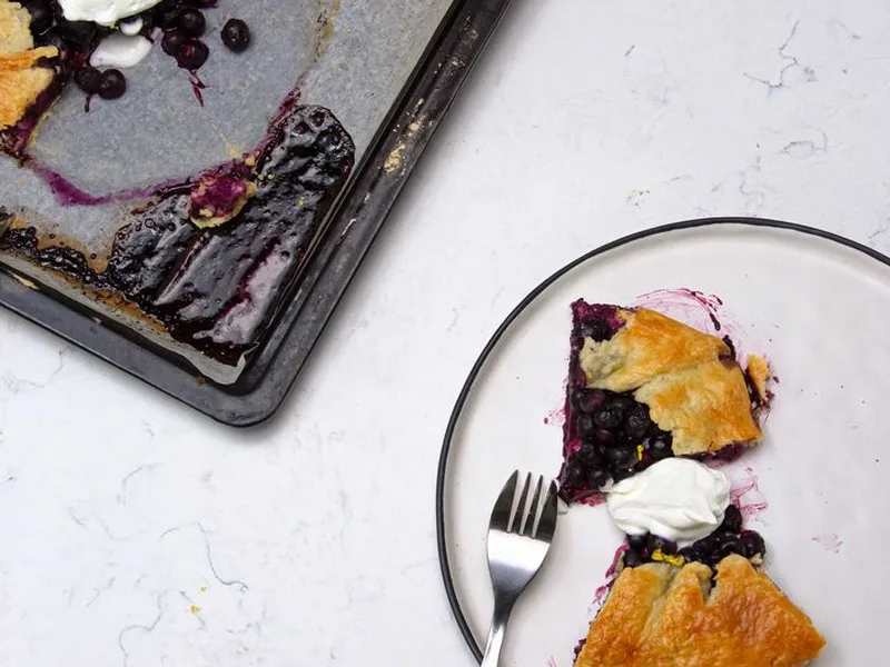 Lemon Blueberry Cream Cheese Galette