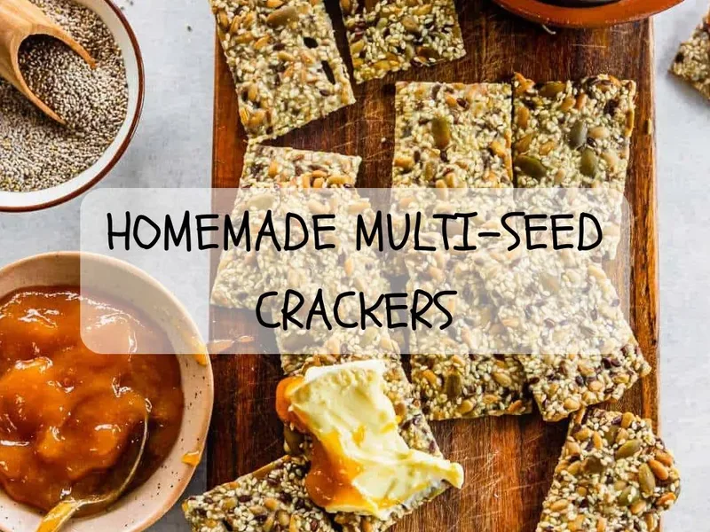Homemade Multi-Seed Brown Rice Quinoa Crackers