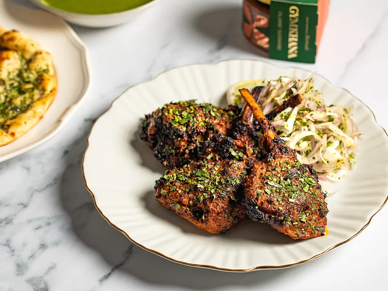 Roasted Tandoori Lamb Chops with Charred Crust