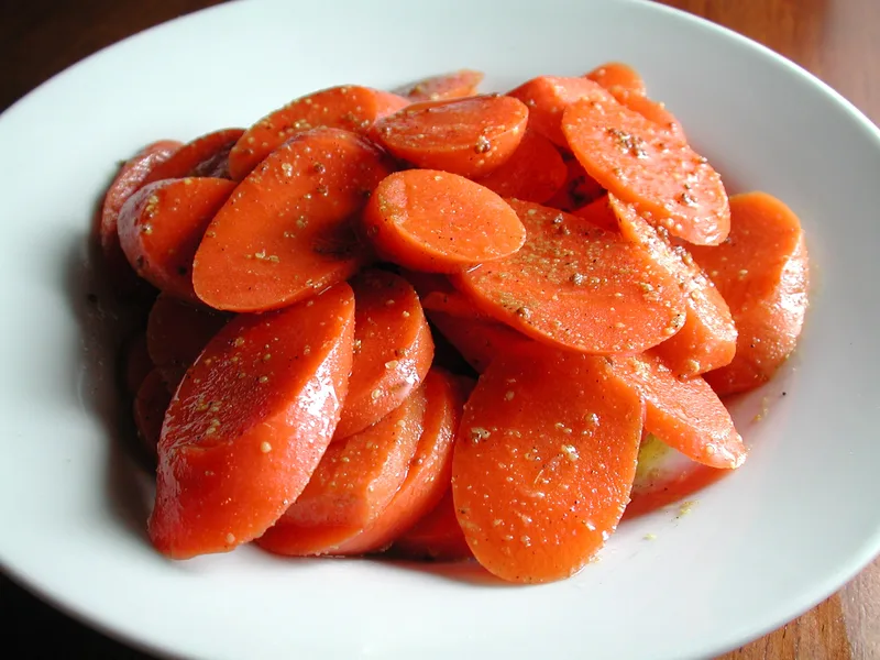 Cumin Spiced Honey Carrots with Lemon Coriander Vinaigrette