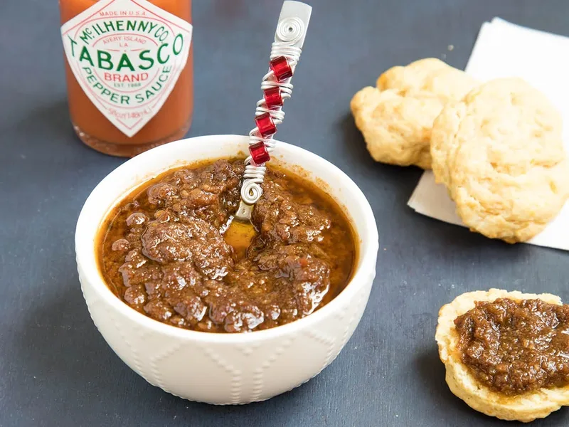 Sweet and Savory Bacon Onion Jam with Coffee and Maple Syrup