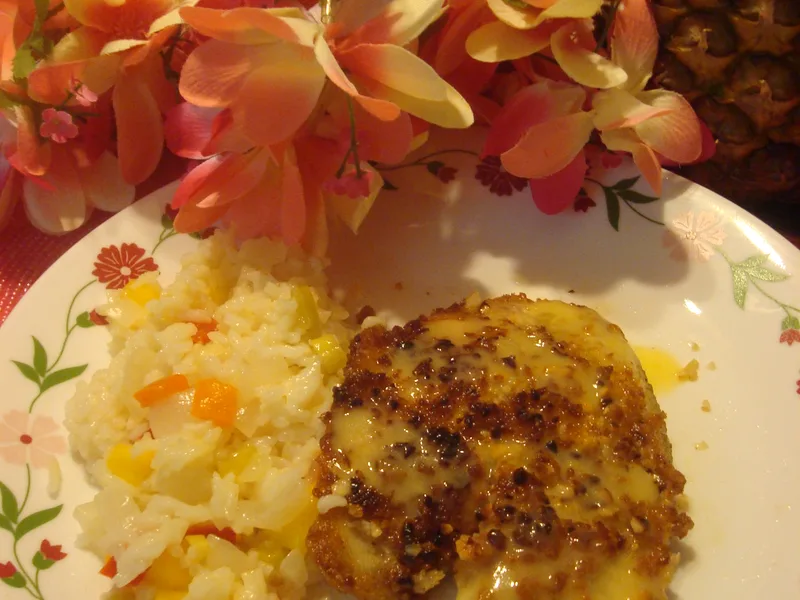 Macadamia-Crusted Snapper with Mango Lime Butter