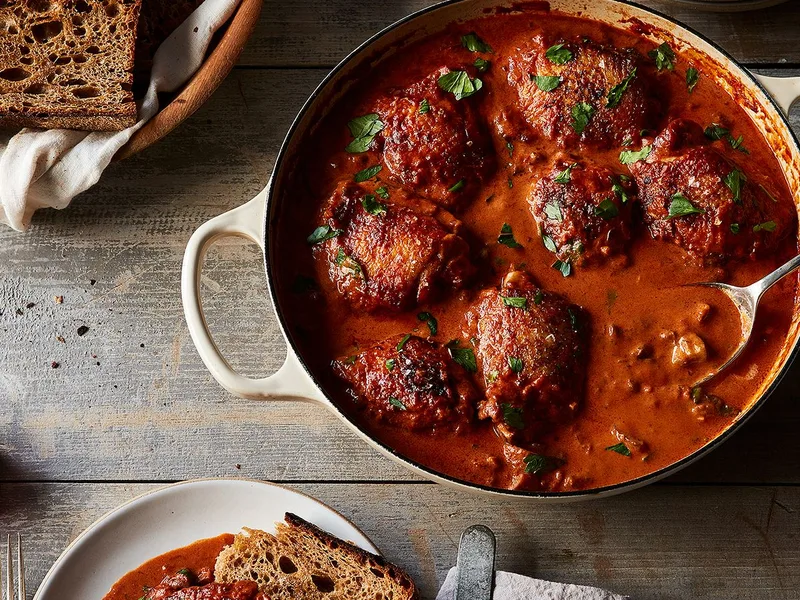 One-Pot Chicken Chasseur with Mushrooms and White Wine