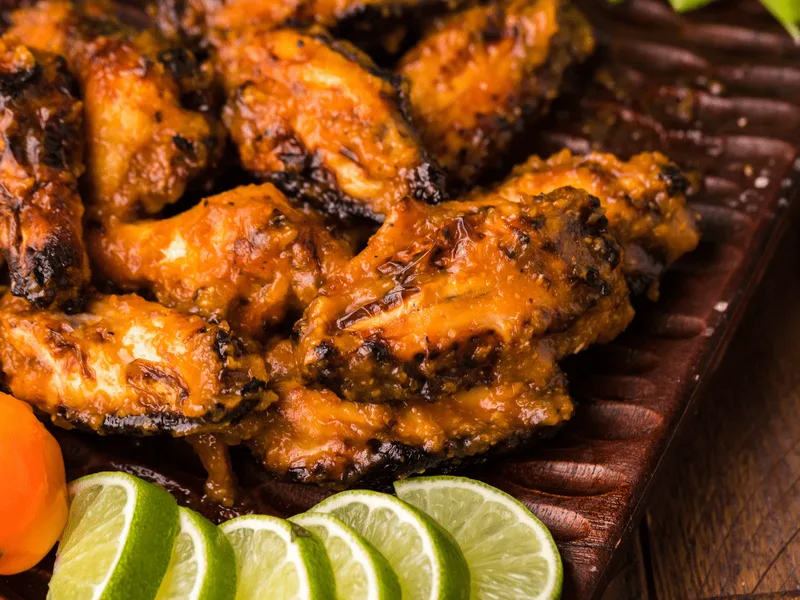 Air Fryer Habanero Agave Chicken Wings with Spicy Glaze