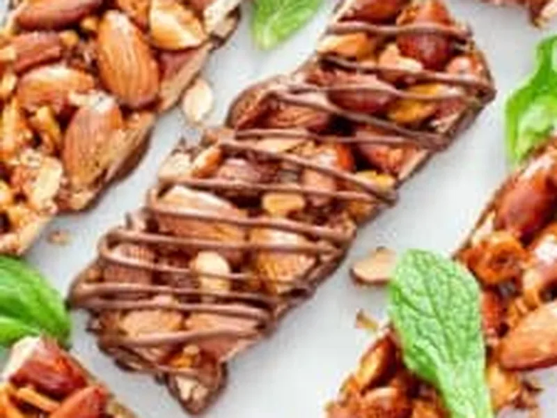 Dark Chocolate Almond Mint Homemade Energy Bars