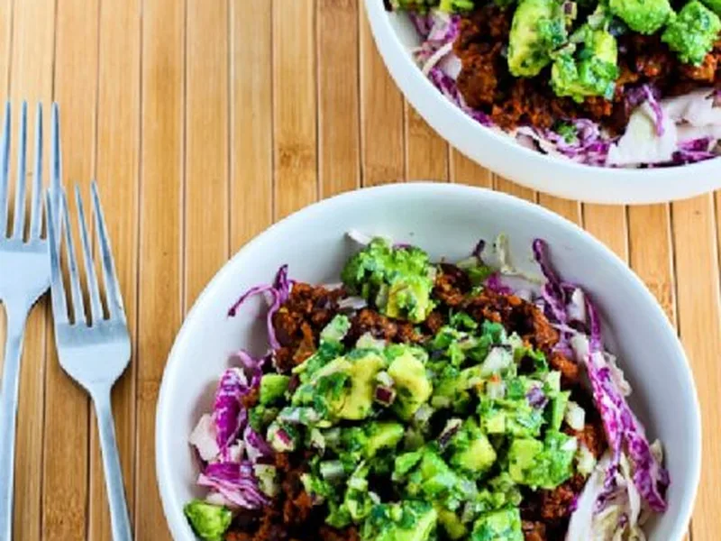 Ground Turkey Taco Bowls with Lime Slaw