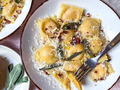 Sweet Potato Ravioli with Sage Brown Butter