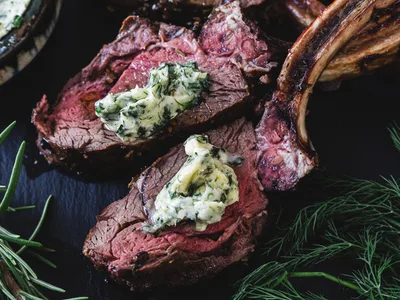 Roasted Venison Rack With Herb Butter
