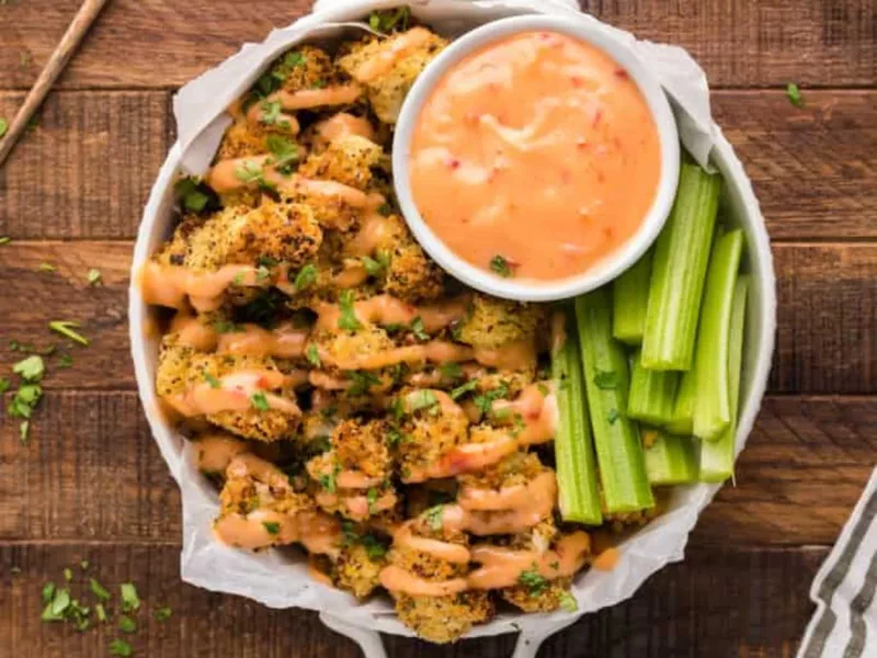 Crispy Air Fryer Parmesan Cauliflower with Panko Coating