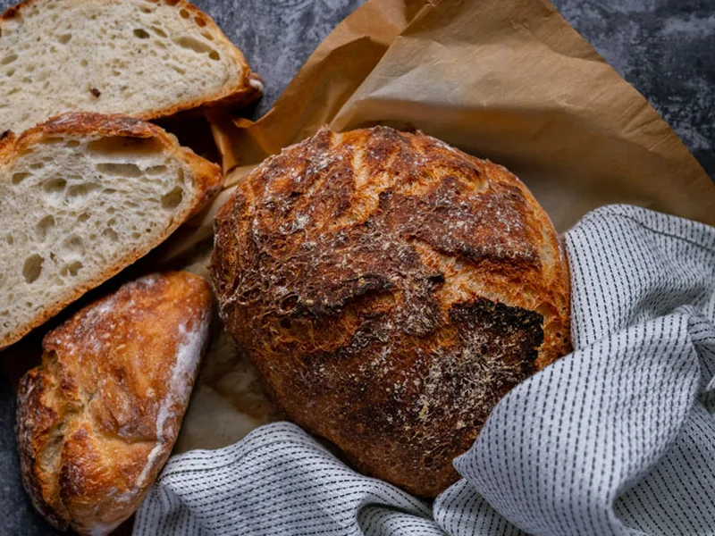 3-Ingredient No-Knead Vegan Bread