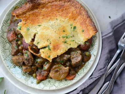 Guinness Beef Pot Pie with Cheddar Crust