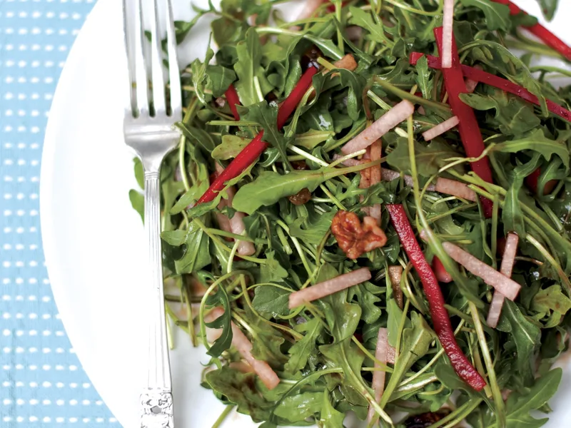 Fresh Jicama Salad with Strawberry Vinaigrette and Balsamic
