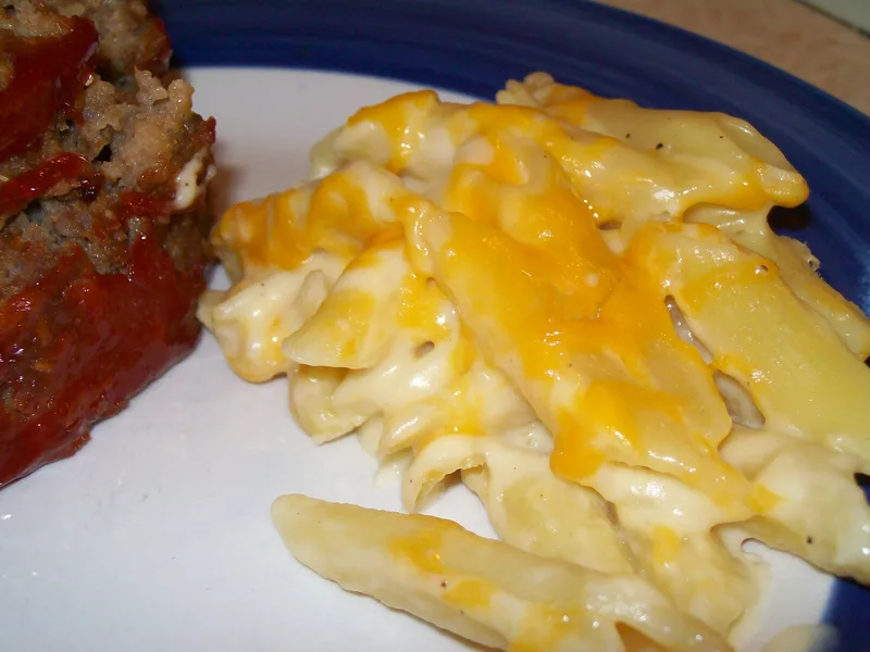 Triple Cheese Mostaccioli Bake with Cheddar, Parmesan & Swiss