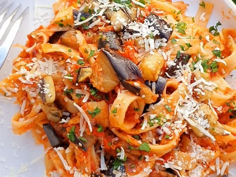 Roasted Eggplant Pasta alla Norma, Sicilian Style