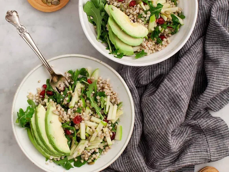 Buckwheat Salad with Apple, Cranberry and Avocado