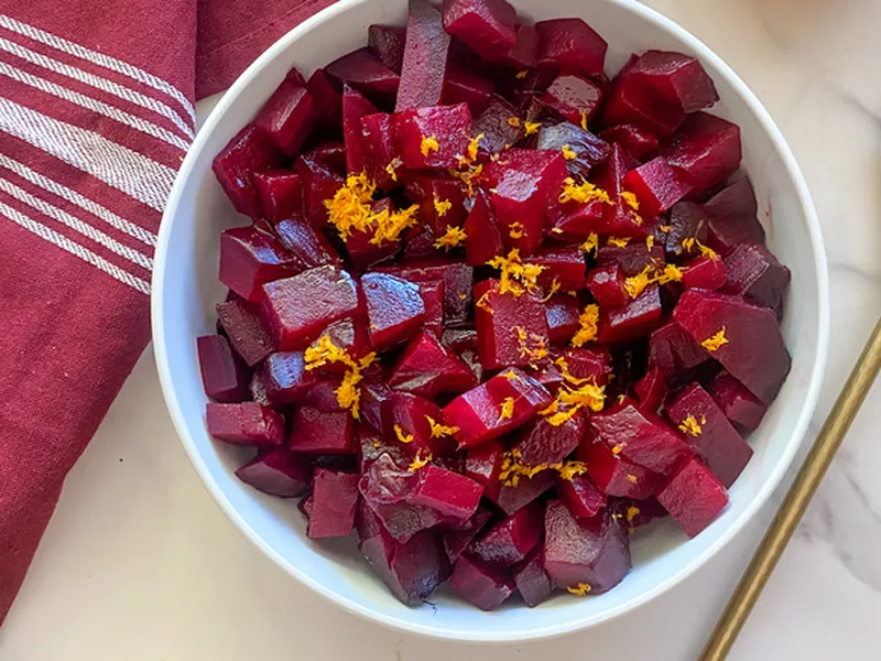 Roasted Beets with Orange Balsamic Glaze