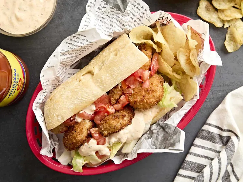 Crispy Fried Shrimp Po' Boys with Creole Remoulade
