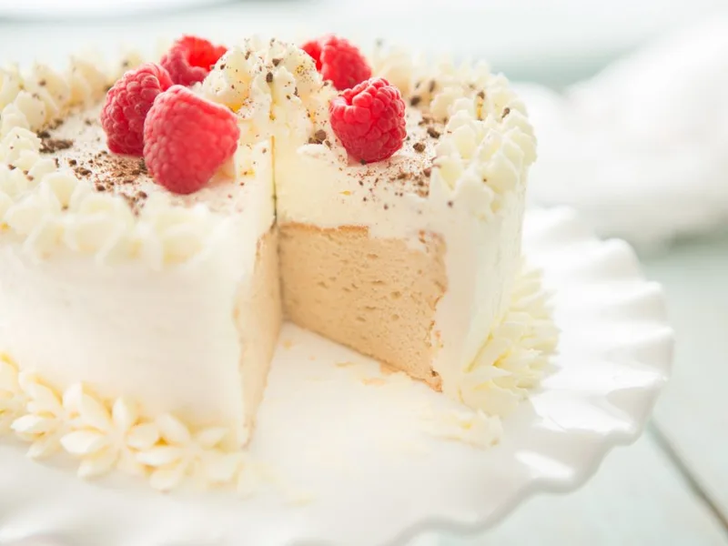 Paleo Angel Food Cake with Almond Flour and Maple Sugar