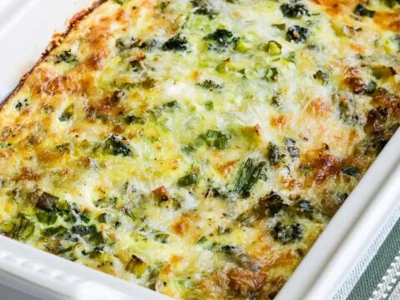 Three Cheese Broccoli Breakfast Casserole