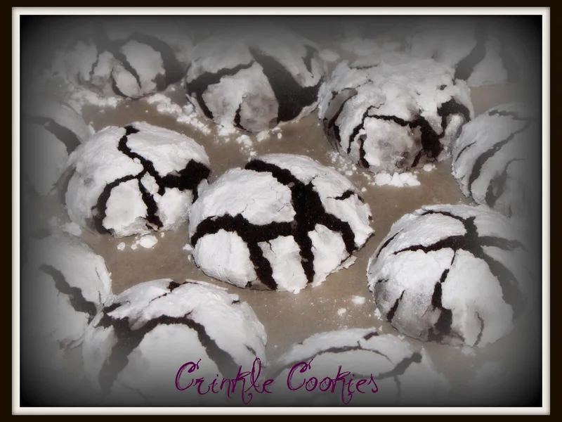 Hershey's Chocolate Crinkle Cookies with Powdered Sugar