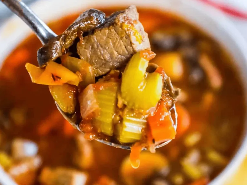 Instant Pot Skinny Steak Soup with Vegetables