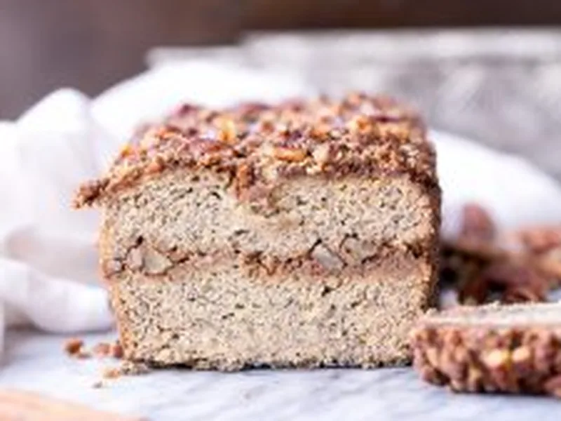 Paleo Cinnamon Streusel Banana Bread with Coconut Flour