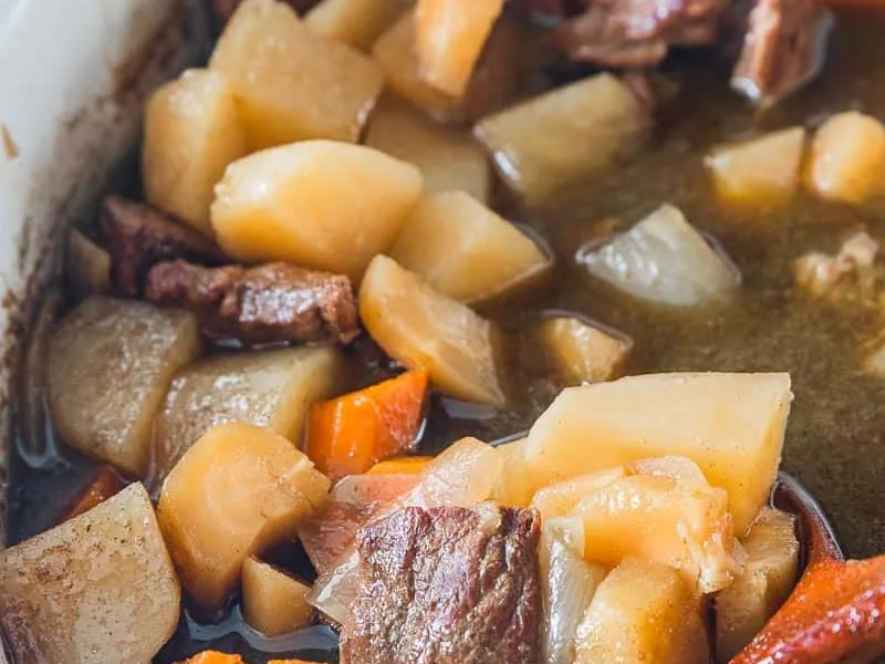 Irish Beef Stew with Guinness and Root Vegetables (Slow Cooker)