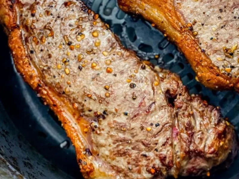 Air Fryer Steaks with High-Heat Sear
