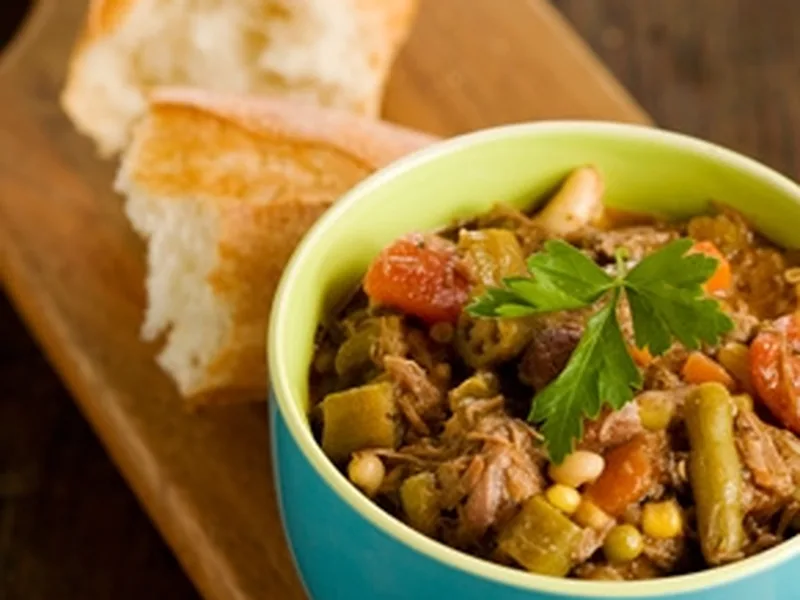 Lighter Vegetable Beef Soup with Barley