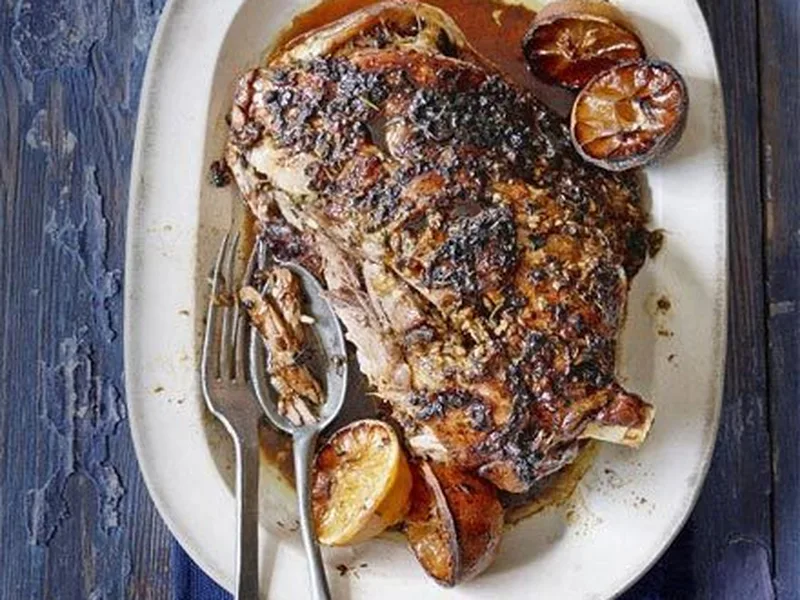 Slow-Roast Lamb Shoulder with Anchovy and Rosemary