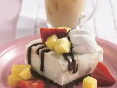 Frozen Banana Split Dessert with Graham Cracker Crust