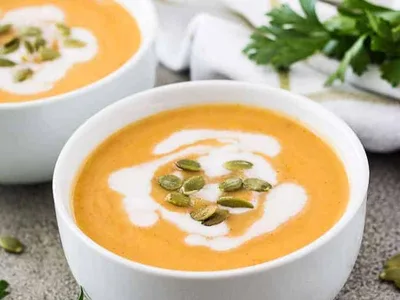 Instant Pot Acorn Squash Soup with Coconut Milk