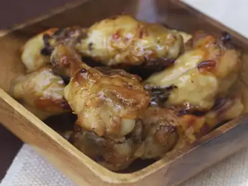 Apple Bourbon Glazed Chicken Wings with Sweet Heat