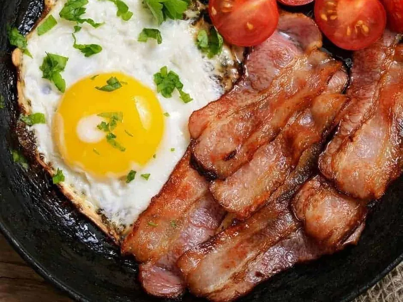 Air Fryer Maple Bourbon Candied Bacon - Sweet and Smoky