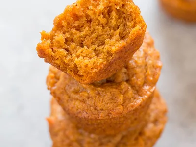 Spiced Sweet Potato Mini Muffins with Molasses